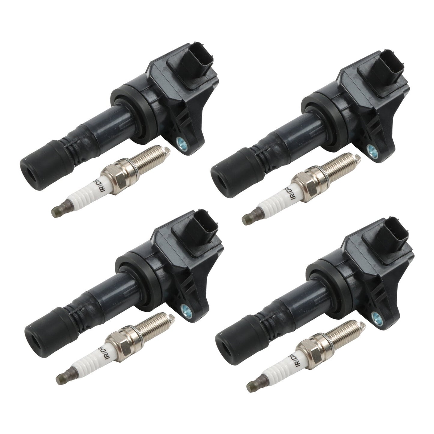 POLARPRA 4pcs ignition coils+ 4pcs Iridium Spark Plugs for Honda Civic 2012-2015 L4 1.8L UF672+97390