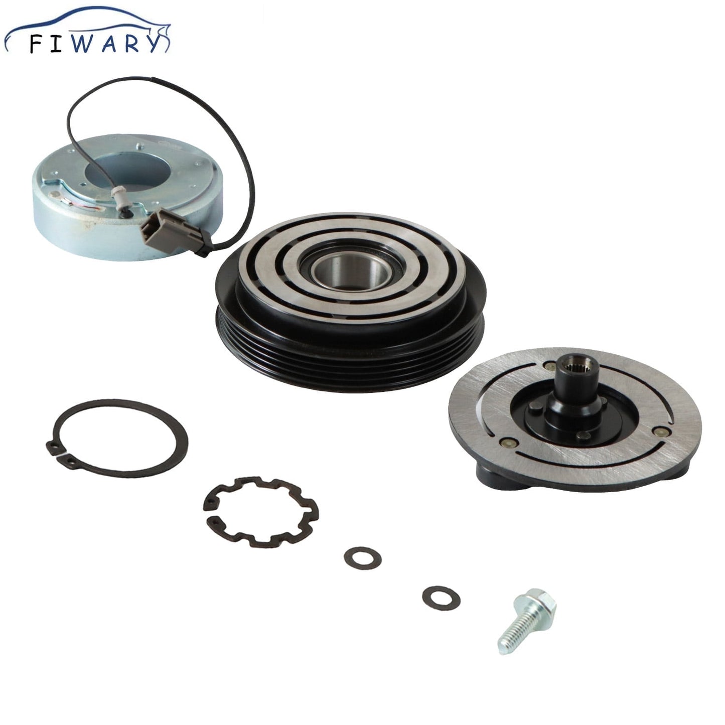FIWARY 1set AC Compressor Clutch Kit Fits for 2002 - 2007 Subaru Impreza 73111FE040