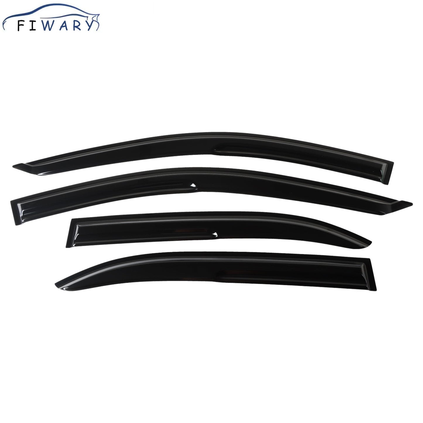 FIWARY 4PCS Window Visor Sun Rain Guard Vent Shade for 2003-08 Toyota Corolla 4DR Sedan