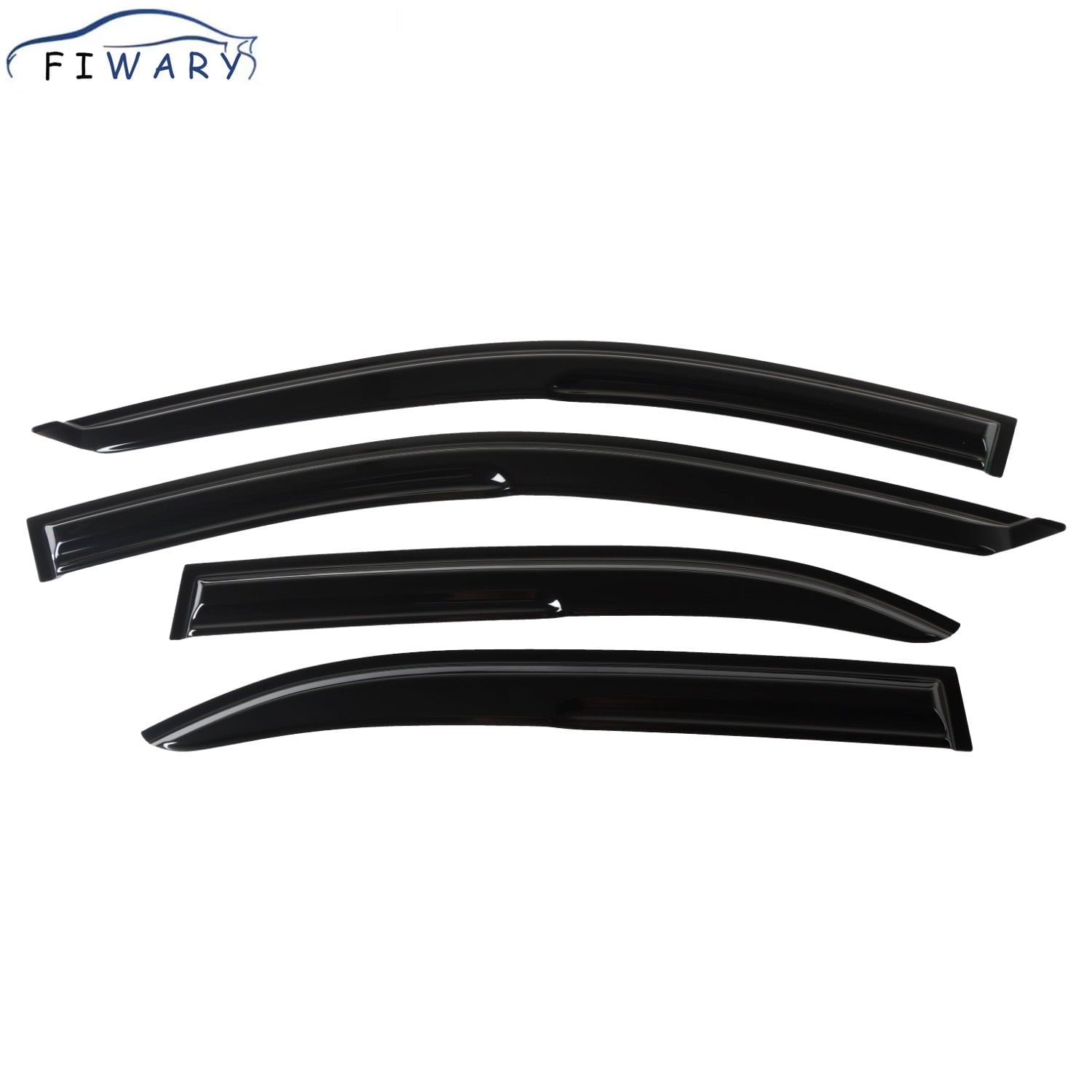 FIWARY 4PCS Window Visor Sun Rain Guard Vent Shade for 2003-08 Toyota Corolla 4DR Sedan