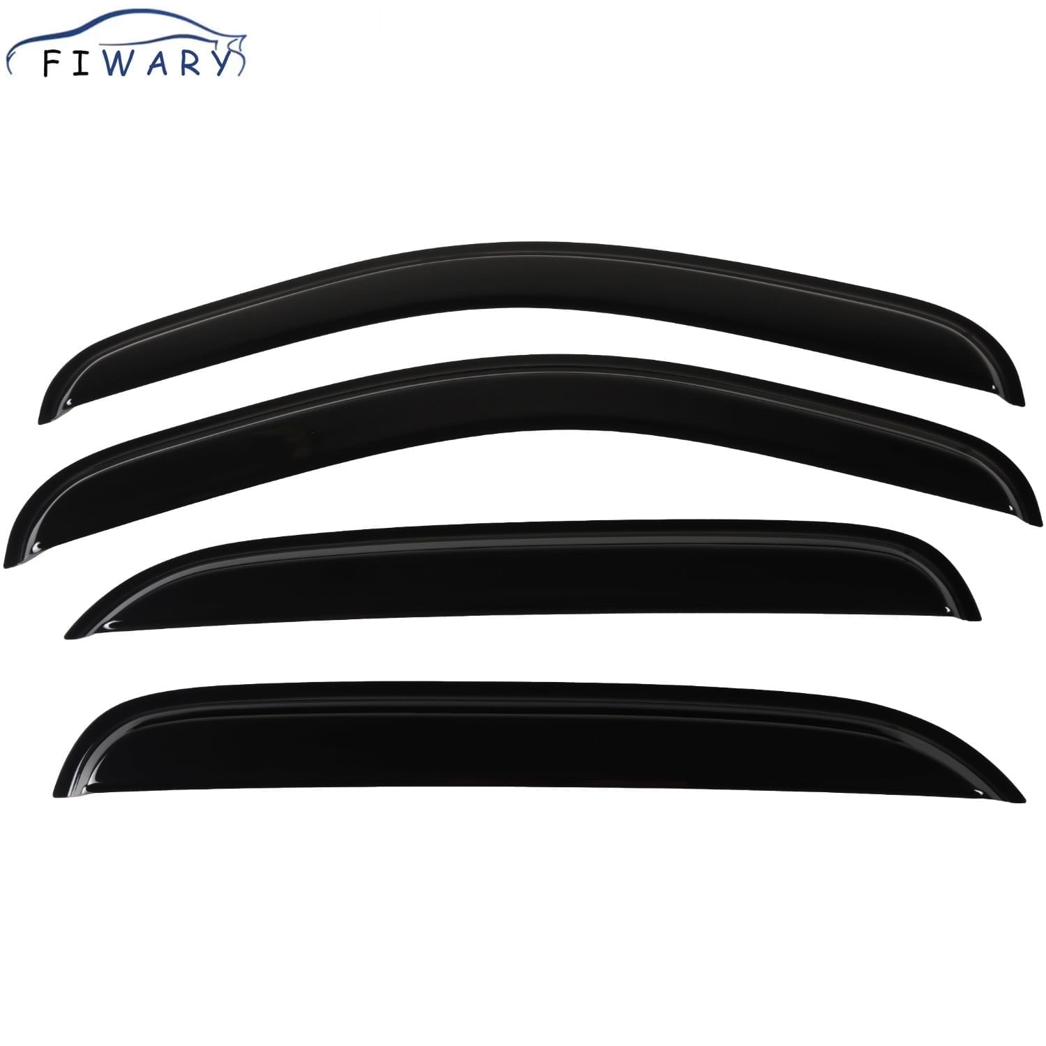 FIWARY 4PCS Window Visors Fits for 2007-2013 Chevy Silverado 1500/GMC Sierra 1500 Crew Cab