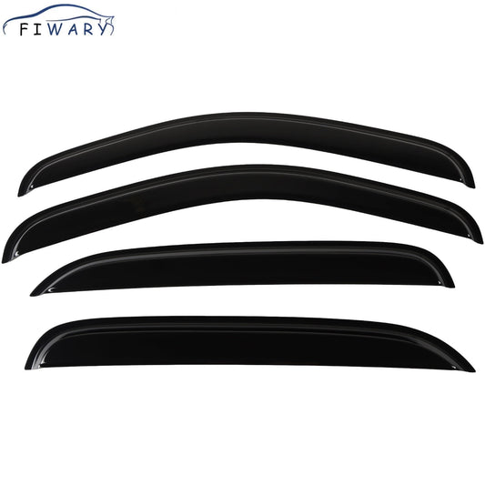 FIWARY 4PCS Window Visors Fits for 2007-2013 Chevy Silverado 1500/GMC Sierra 1500 Crew Cab