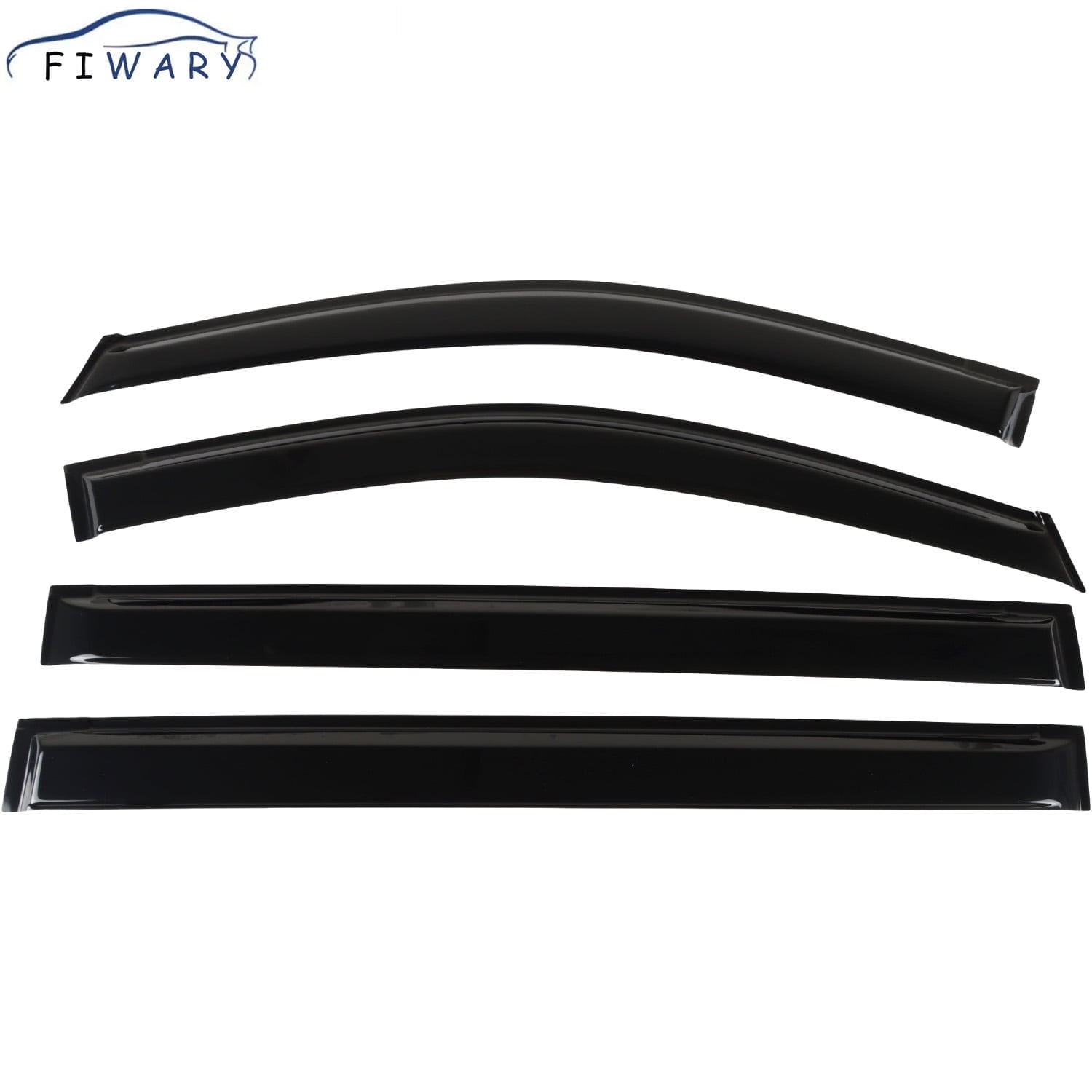 FIWARY 4PCS Window Visors Fits for 2008-2016 Chrysler Town & Country 08-18 Dodge Grand Caravan