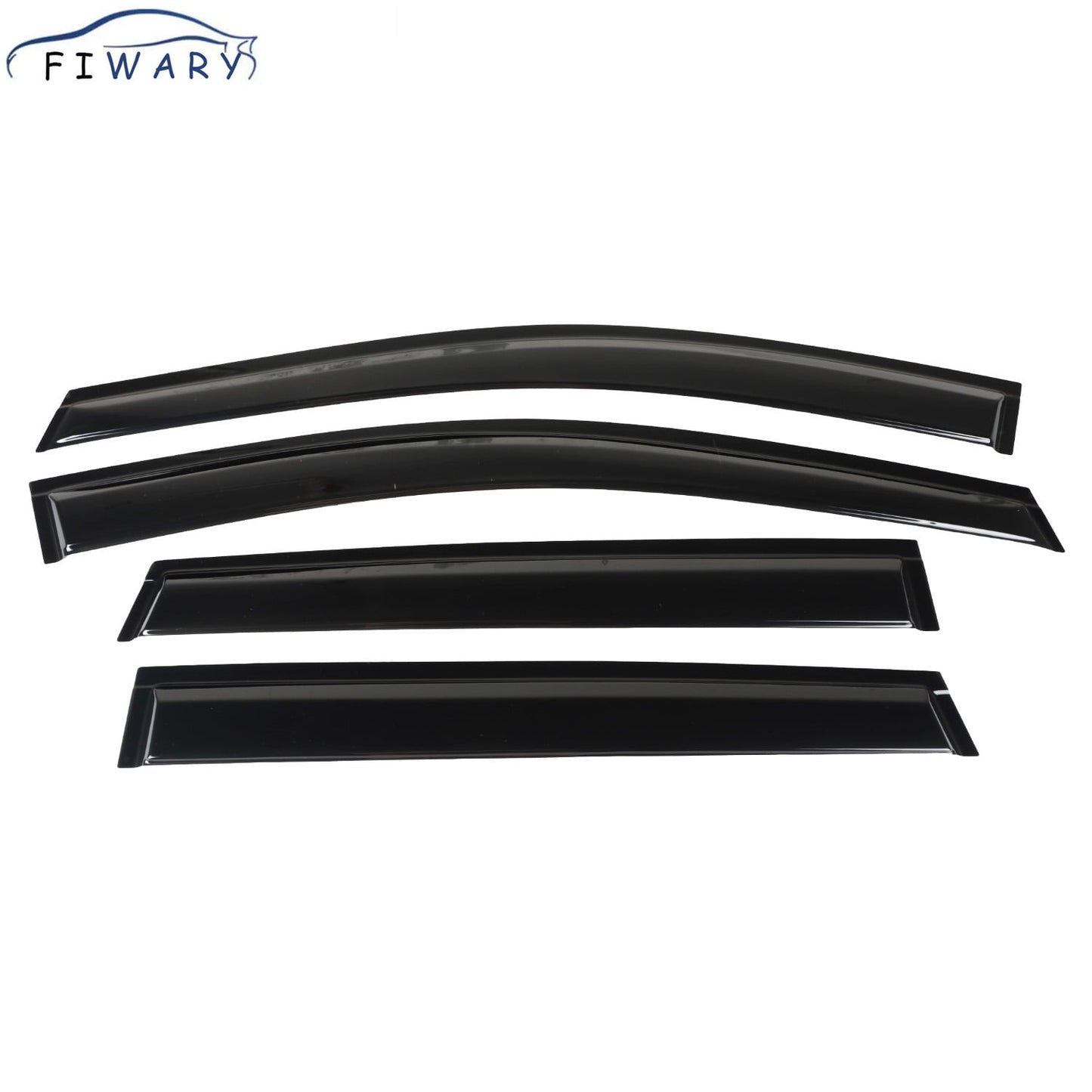 FIWARY 4pcs Black Plastic Side Window Visor Sun Rain Shield Fits for Ford Escape 2013-2019