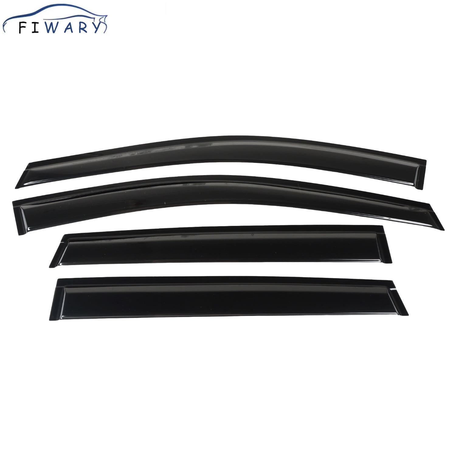 FIWARY 4pcs Black Plastic Side Window Visor Sun Rain Shield Fits for Ford Escape 2013-2019