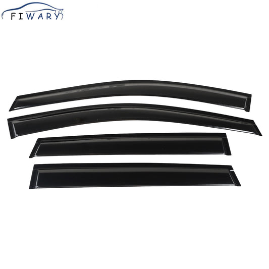 FIWARY 4pcs Black Plastic Side Window Visor Sun Rain Shield Fits for Ford Escape 2013-2019
