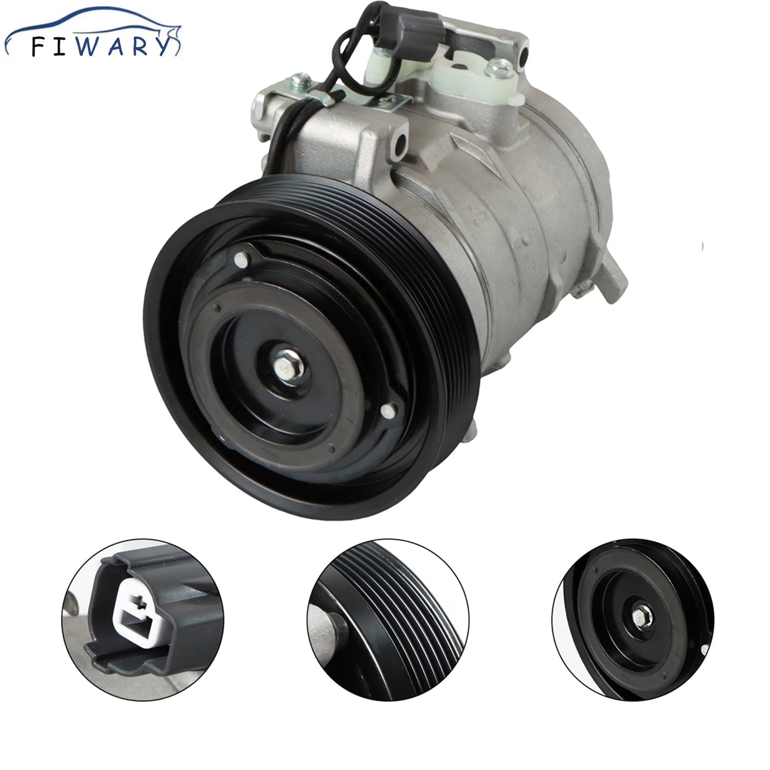 FIWARY AC Compressor CO 28003C Fit for 2003-2007 Accord 2.4L, A/C with Clutch Replacement for 78389, 638841, 2041565, 2041606, 254487, 10345430, 10349951, 1028003, 1128003