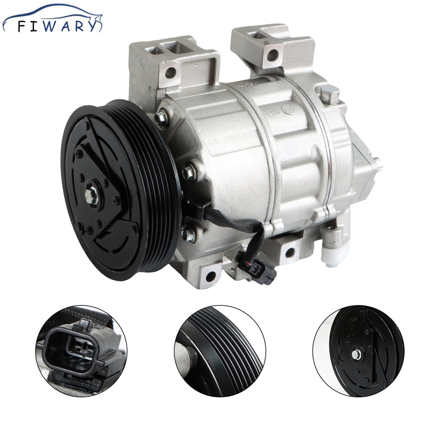 FIWARY AC Compressor with Clutch CO 10886C 92600JA00A Air Conditioning Compressor Replacement for 2007-2012 Altima Sentra 2.5L