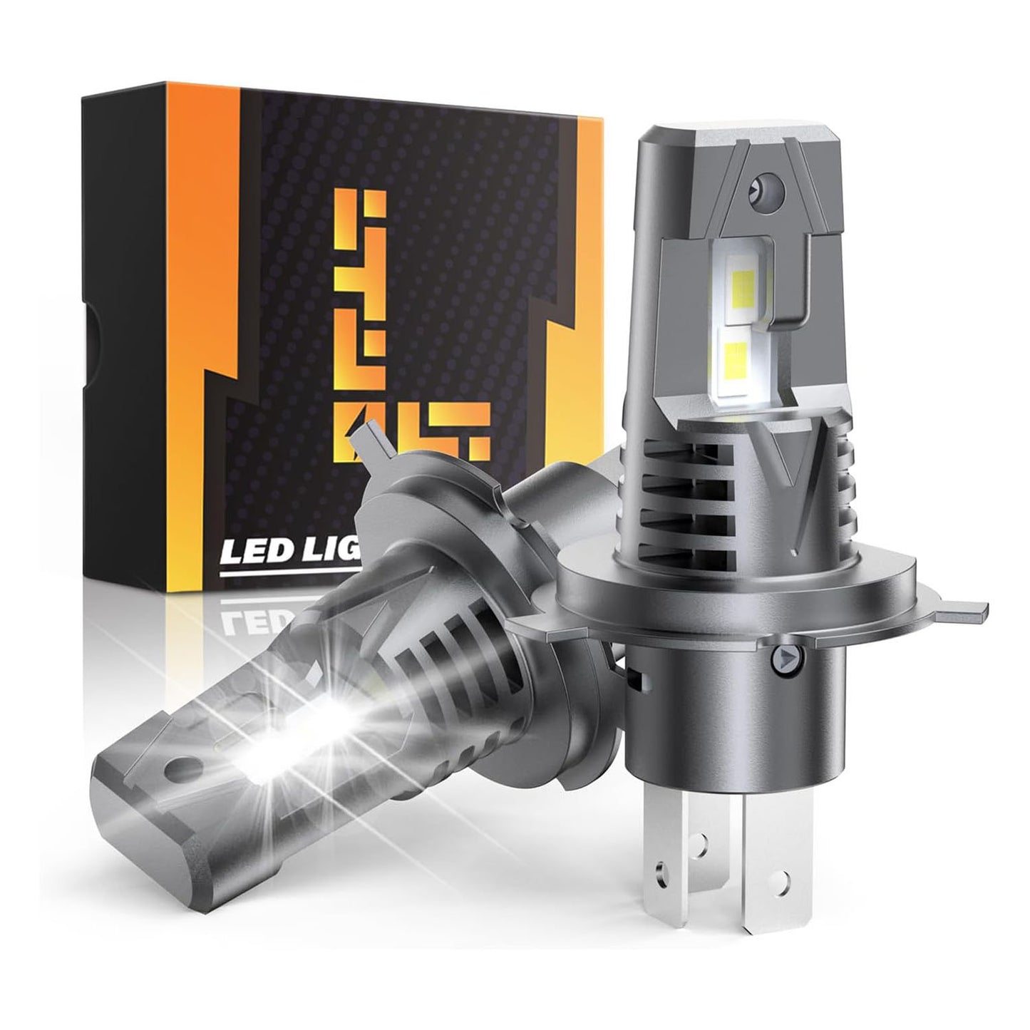 2Pcs/4Pcs H11 H4 H7 9005 9006 LED Headlight Bulbs, 600% Super Brighter H8 H9 H16JP H11 Led Lights Halogen Replacement with Fan, 6500K Cool White, IP65 Waterproof, Plug and Play
