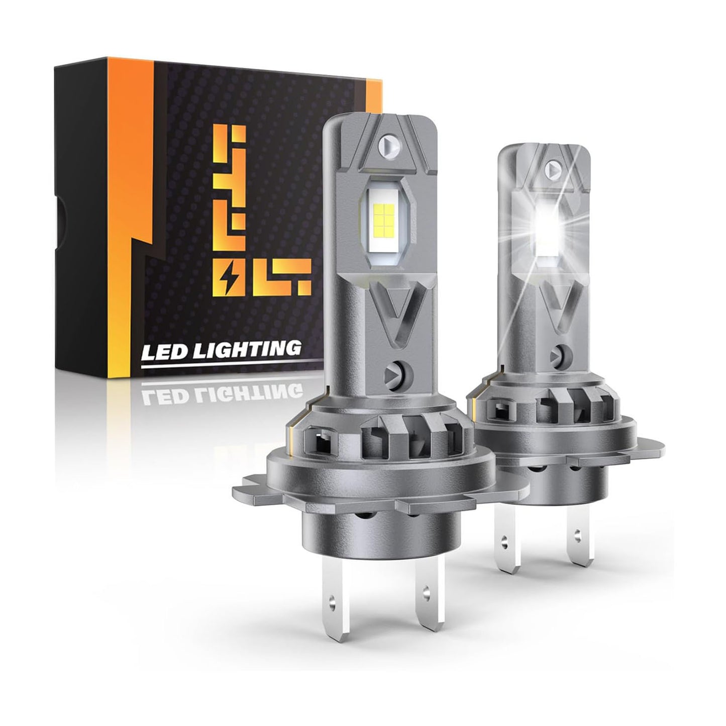 2Pcs/4Pcs H11 H4 H7 9005 9006 LED Headlight Bulbs, 600% Super Brighter H8 H9 H16JP H11 Led Lights Halogen Replacement with Fan, 6500K Cool White, IP65 Waterproof, Plug and Play