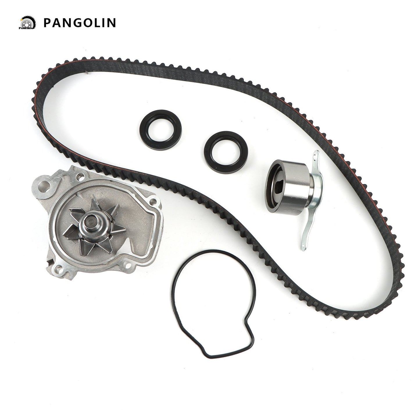 PANGOLIN Engine Timing Chain Kit with Water Pump Fit for 1996-2000 Honda Civic Timing Belt Kit Engine Replace Part OE 14400-P28-004, 14520-P2A-305, 19200-P2A-A01, TBK224, WP4029