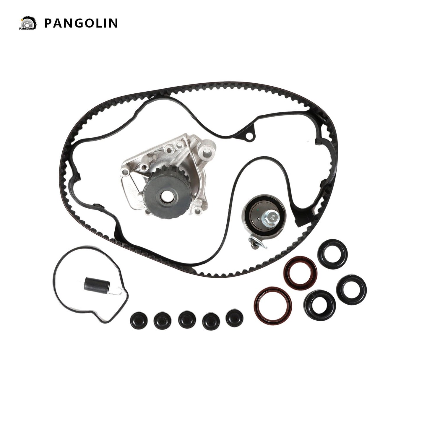 PANGOLIN Engine Timing Chain Kit with Water Pump Fit for 2001-2005 Honda Civic Timing Belt Kit Engine Replace Part OE 14400-PMM-A02, 14520-PLC-335, 19200-PLM-A01, TS26312, ITM312