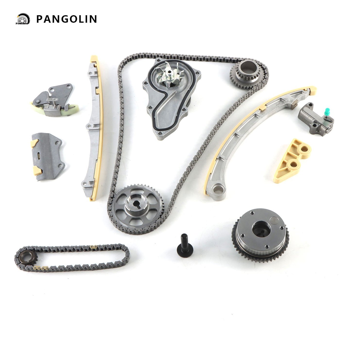 PANGOLIN Engine Timing Chain Kit with Water Pump Fit for 2008-2012 Honda Accord 2.4L Timing Belt Kit Engine Replace Part OE 14401-R40-A01, 13620-RAA-A02, 4540-PRB-A01, 14530-RZA-A01