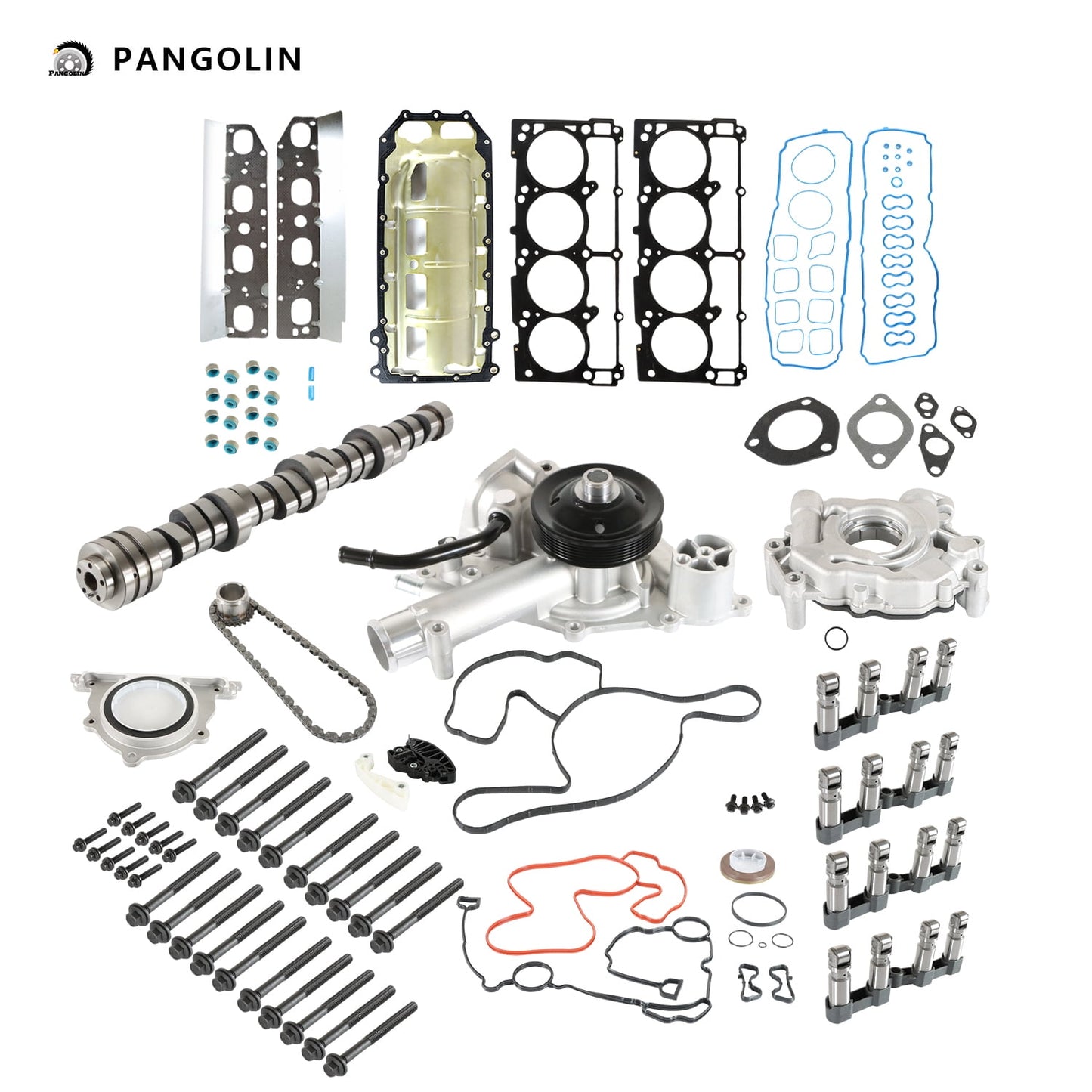 PANGOLIN MDS Camshaft Lifters Kit with Water & Oil Pump 53021728AC Fit for 2009-2010 Ram 1500, Dodge Aspen Durango Engine Camshaft Bolt Aftermarket Replace Part
