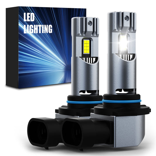 2pcs H11 LED Headlight Bulbs 600% Brighter Wireless Headlight Bulbs, 24000LM Mini Headlight Bulbs Fanless Car Bulb Kit High Low Beam,  Halogen Replacement,Non-polarity Plug and Play