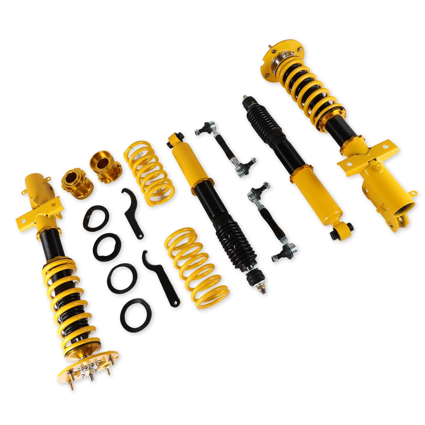 4pcs Coilover Adjustable Height Struts Suspension Springs For Ford Mustang 2005-2014