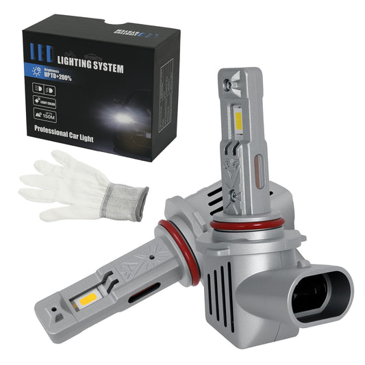 9005 LED Headlight Bulbs 20000LM 8 CSP Chips Super Bright 9005 Fog Light Bulb 6500K White Light 9005 Bulb with Cooling Fan, Play and Play, Pack of 2