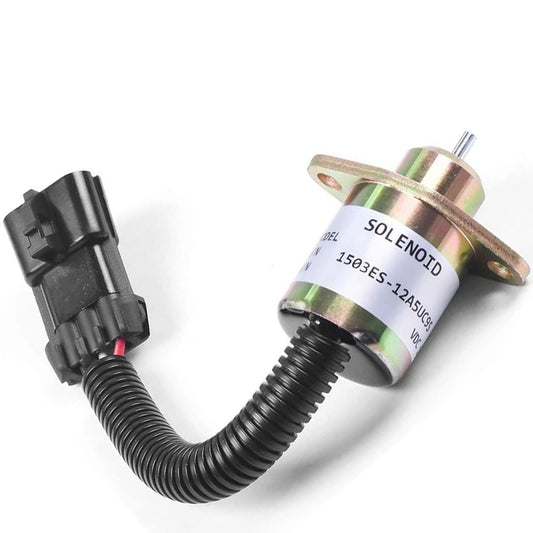 SINOCMP Fuel Shut Off Solenoid 1503ES-12A5UC9S SA-4561-T 25-15230-01 Fits for Kubota CT 4.91-V1505 CT 3.69-D1105 Engine Parts Accessories Excavator Stop Solenoid Valve