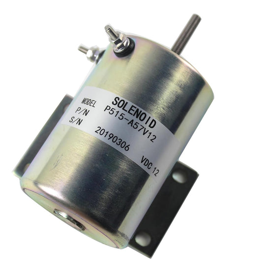 SINOCMP Fuel Shut Off Solenoid P515-A57V12 23504196 Fits for Deutz F2l2011 Bf3l2011 D3l2011 F3l20 Engine Parts Accessories Excavator Stop Solenoid Valve Replace Part