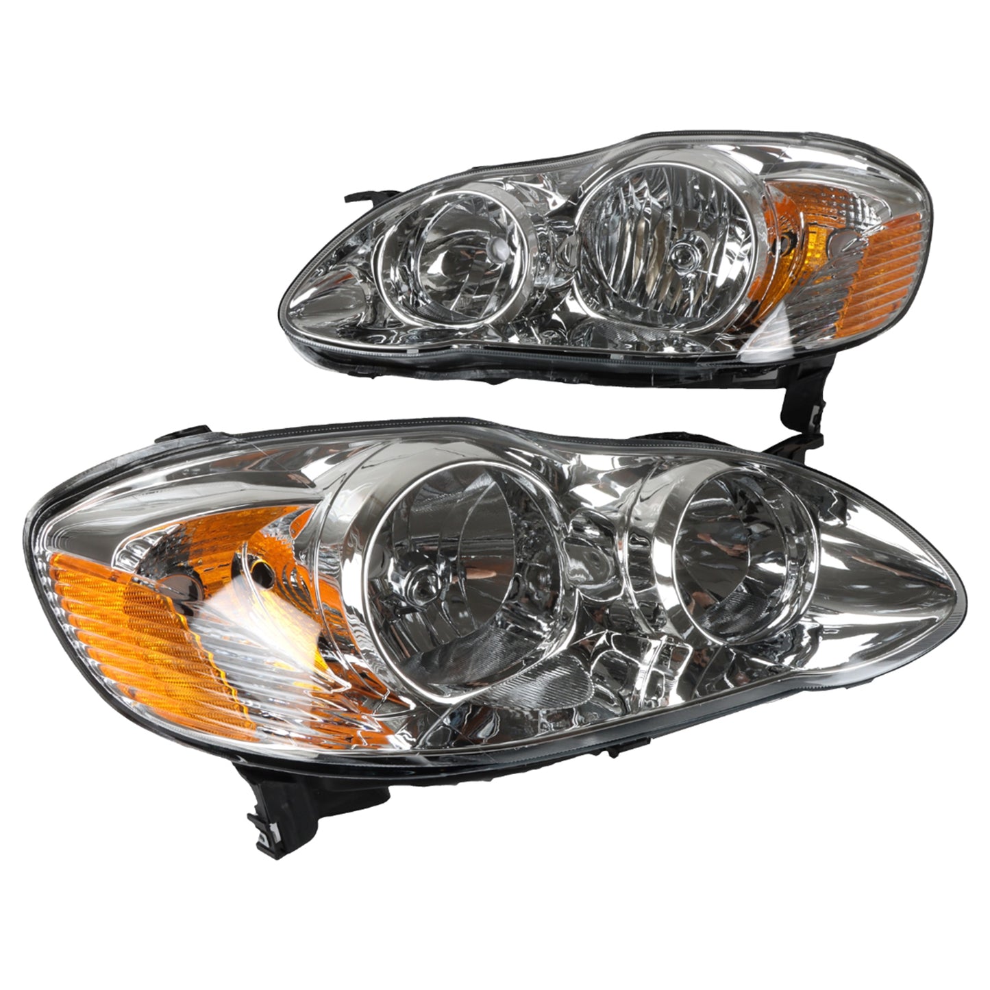 POLARPRA 2pcs Headlight Assembly for 2003-2008 Toyota Corolla TO2502160 TO2503160