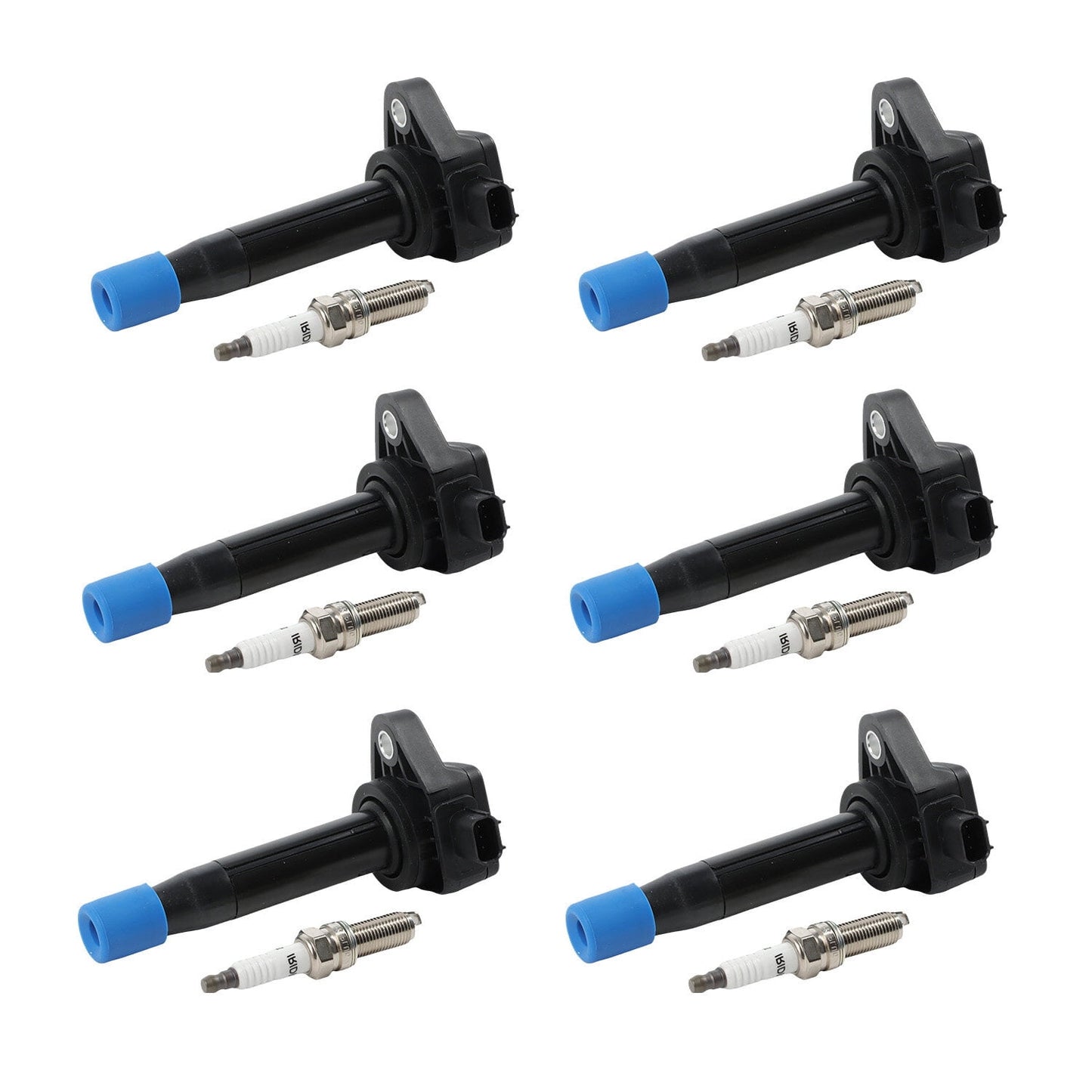POLARPRA 6pcs ignition coils+ 6pcs Iridium Spark Plugs for Honda Pilot 2009-2015 UF624+97390