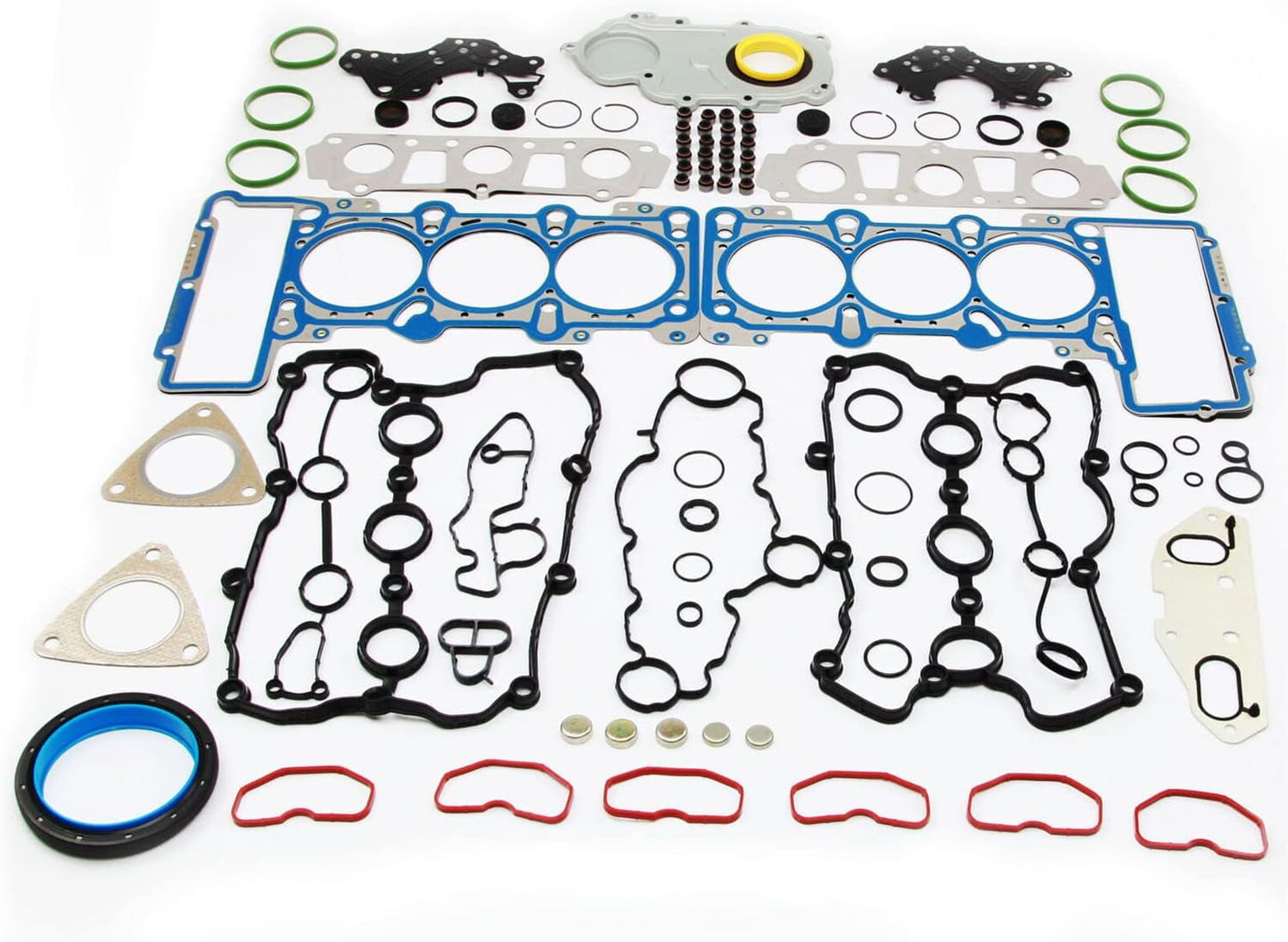 POLARPRA 3.0T Engine Cylinder Head Valve Cover Gaskets Seals Set Applied for A6 S5 Q5 Q7 3.0T Replacement Parts Replace OE 06E103148AG,06E103149AG