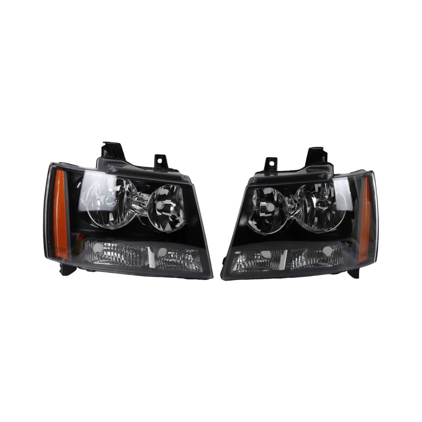 FIWARY 2pcs Headlight Assembly for 2007-2014 CHEVY TAHOE GM2502263, GM2503263