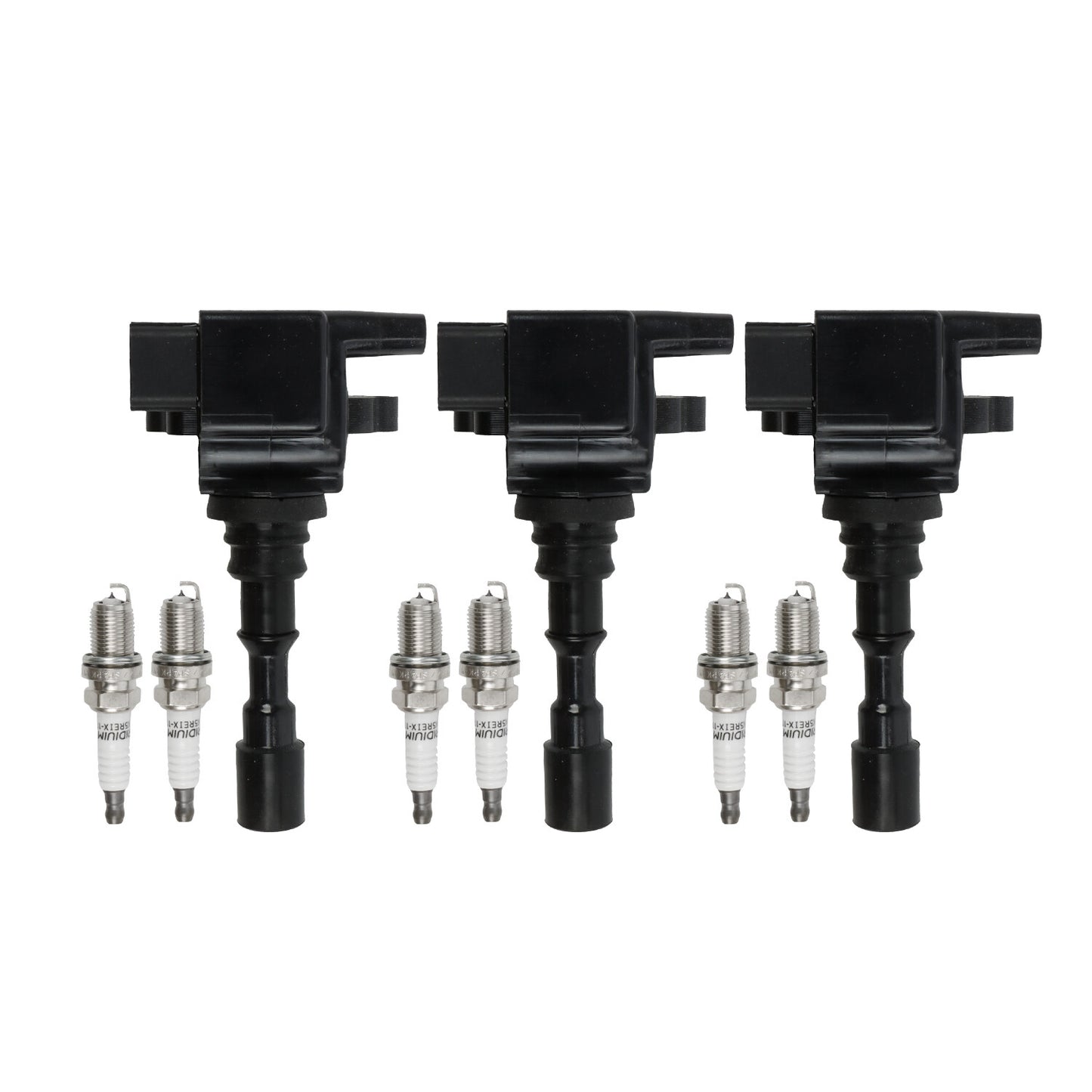 POLARPRA 3pcs ignition coils+ 6pcs Iridium Spark Plugs for 2003-2006 Kia Sorento UF431+7964