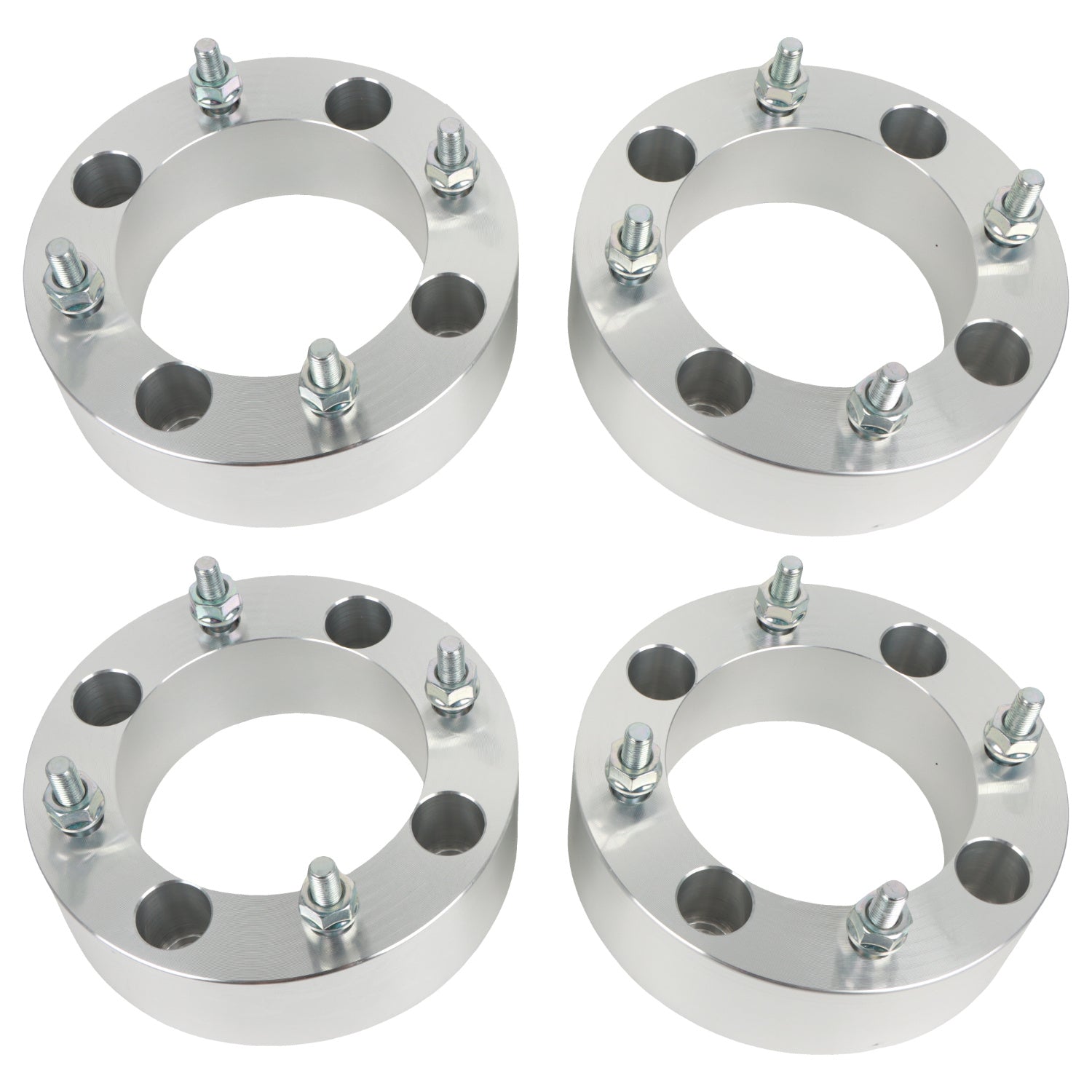 FIWARY 4PCS Wheel Spacers 2inch 4x137mm£¬10x1.25 Studs 110mm Hub Bore£¬without lip hub Silver