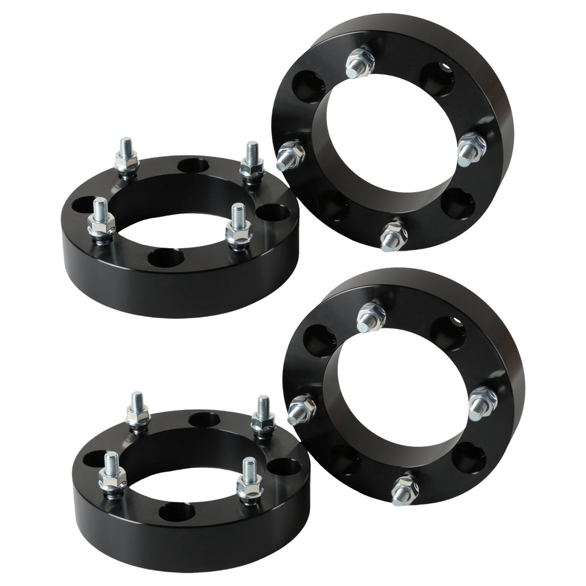 POLARPRA 4PCS  Wheel Spacers 1.5inch 4x137mm£¬10x1.25 Studs 110mm Hub Bore£¬without lip hub Black