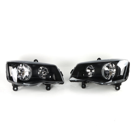 FIWARY 2pcs Headlight Assembly For 2011-2019 Dodge Grand Caravan 2008-2016 Chrysler Town & Country Headlights CH2502192 CH2503192