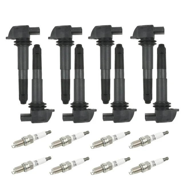 POLARPRA 8pcs ignition coils+ 8pcs Iridium Spark Plugs for Porsche Cayenne 2003-2006 UF563+5308