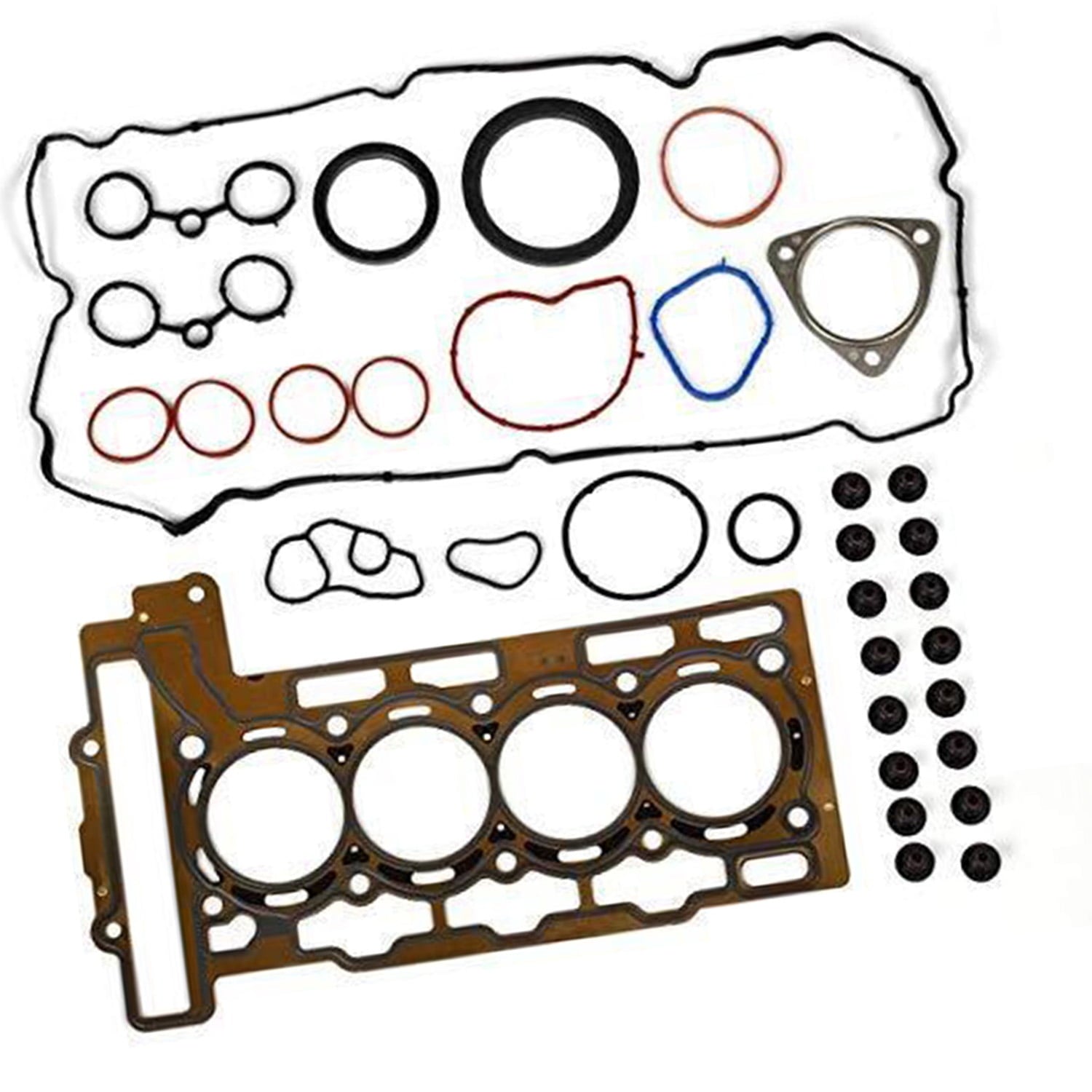 POLARPRA 11127567877 Automotive Engine Overhaul Gasket Seals Kit Fits for Mini-Cooper Clubman R55 R56 N12 N16 1.6 Engine Aftermarket Parts Replace# 11127595139, 11127560272, 11127570859