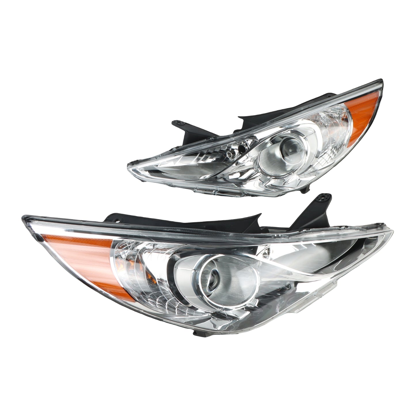 FIWARY 2pcs Headlight Assembly for 2011-2014 Hyundai Sonata HY2502159 HY2503159