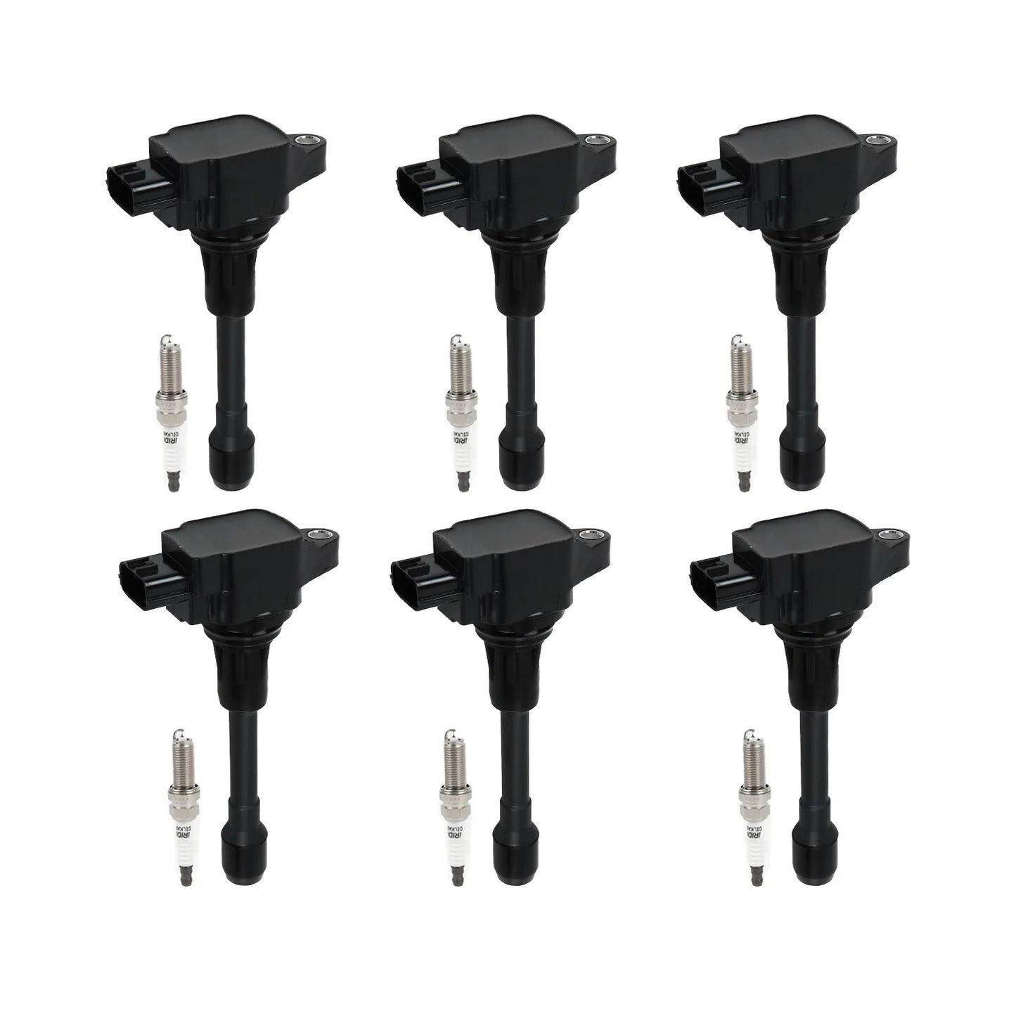 POLARPRA 6pcs Ignition Coils + 6pcs Iridium Spark Plugs For INFINITI EX37 G37 Q50 Nissan 370Z UF617