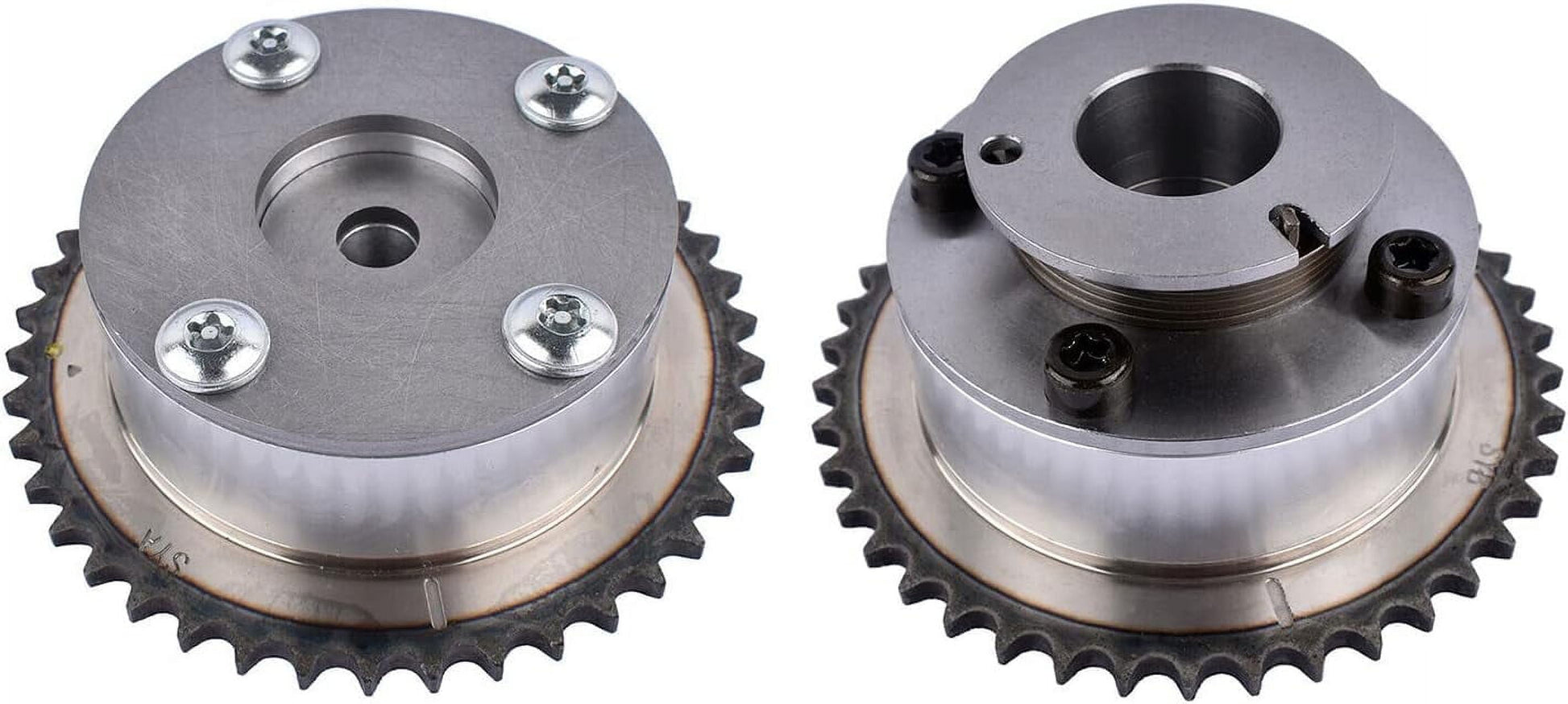 POLARPRA Engine Timing Camshaft VVT Gear 24350-2E201 24370-2E200 Intake & Exhaust Camshaft Adjuster VVT Sprockets Applied for Hyun-dai Elantra Tucson Kia Forte Soul 2014-19 Engine Aftermarket Parts