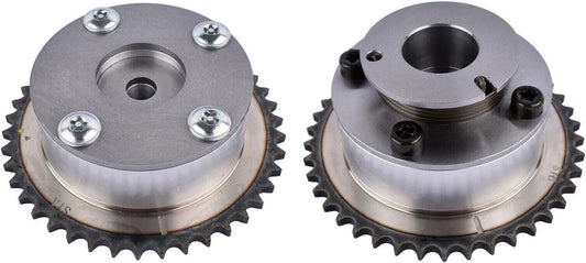 POLARPRA Engine Timing Camshaft VVT Gear 24350-2E201 24370-2E200 Intake & Exhaust Camshaft Adjuster VVT Sprockets Applied for Hyun-dai Elantra Tucson Kia Forte Soul 2014-19 Engine Aftermarket Parts