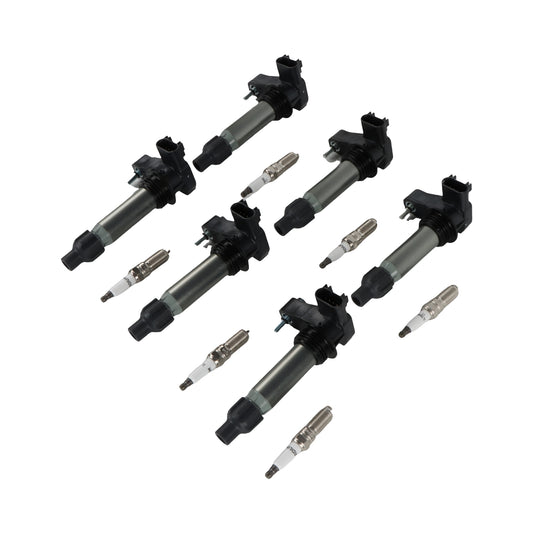 FIWARY 6pcs Ignition Coils +6pcs Iridium Spark Plugs for Buick Chevrolet Cadillac Saturn V6 3.6L UF569