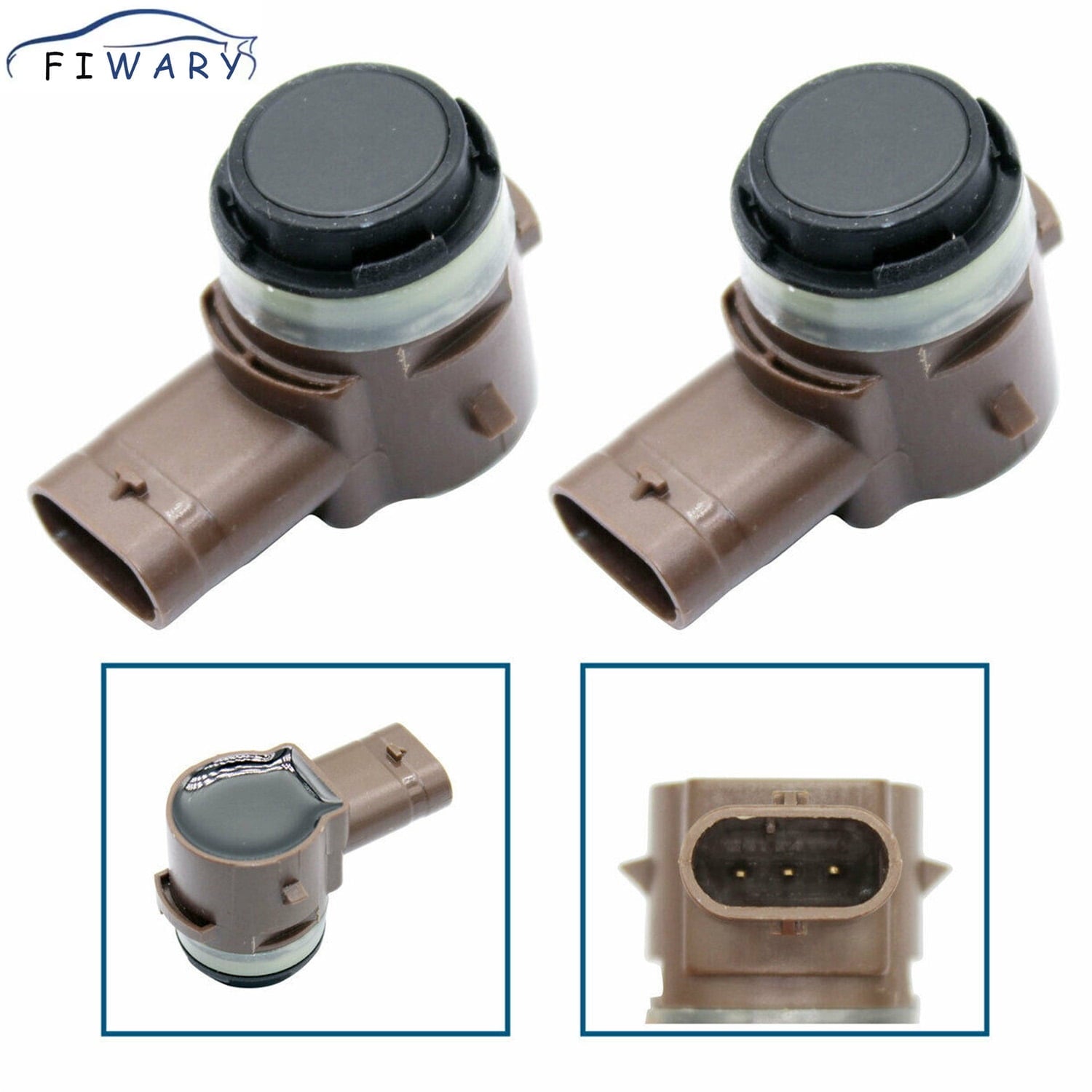 FIWARY 2Pcs Parking Side Sensor Front&Rear Bumper 1127502-01-D 1127502 for Tesla Model 3