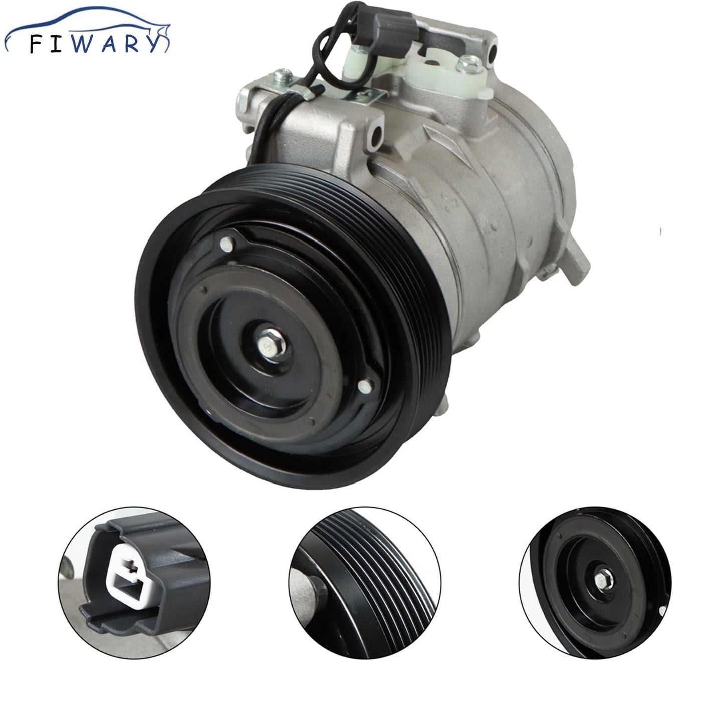 FIWARY AC Compressor CO 28003C Fit for 2003-2007 Accord 2.4L, A/C with Clutch Replacement for 78389, 638841, 2041565, 2041606, 254487, 10345430, 10349951, 1028003, 1128003