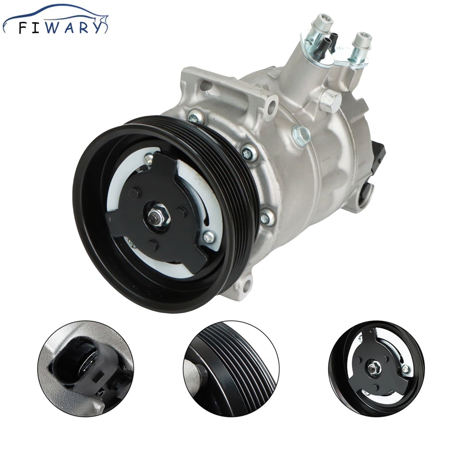 FIWARY AC Compressor CO 4574JC Air Conditioning Compressor Replacement for VW Passat Jetta Golf Bora Beetle TT RS Quattro 2.5L
