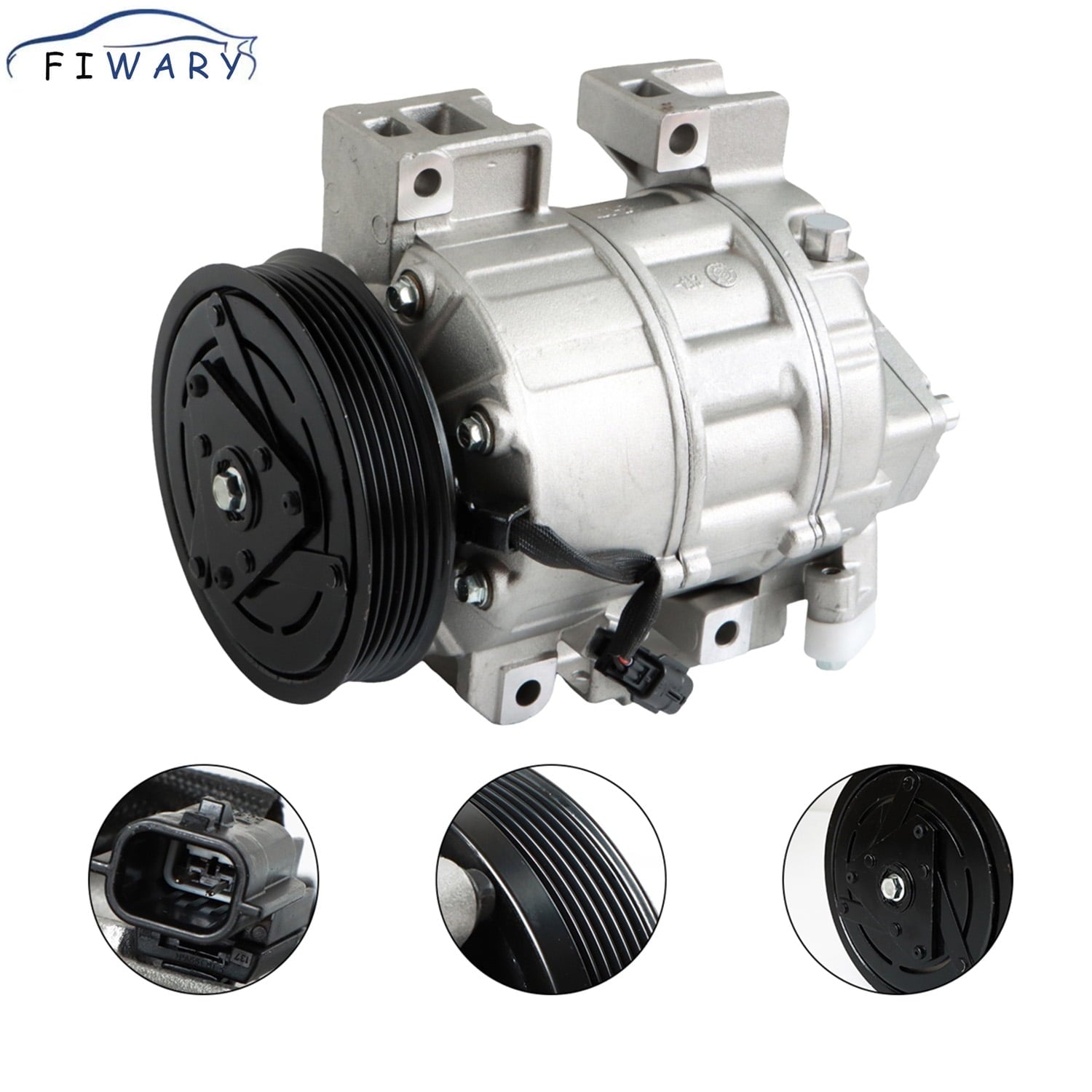 FIWARY AC Compressor with Clutch CO 10886C 92600JA00A Air Conditioning Compressor Replacement for 2007-2012 Altima Sentra 2.5L