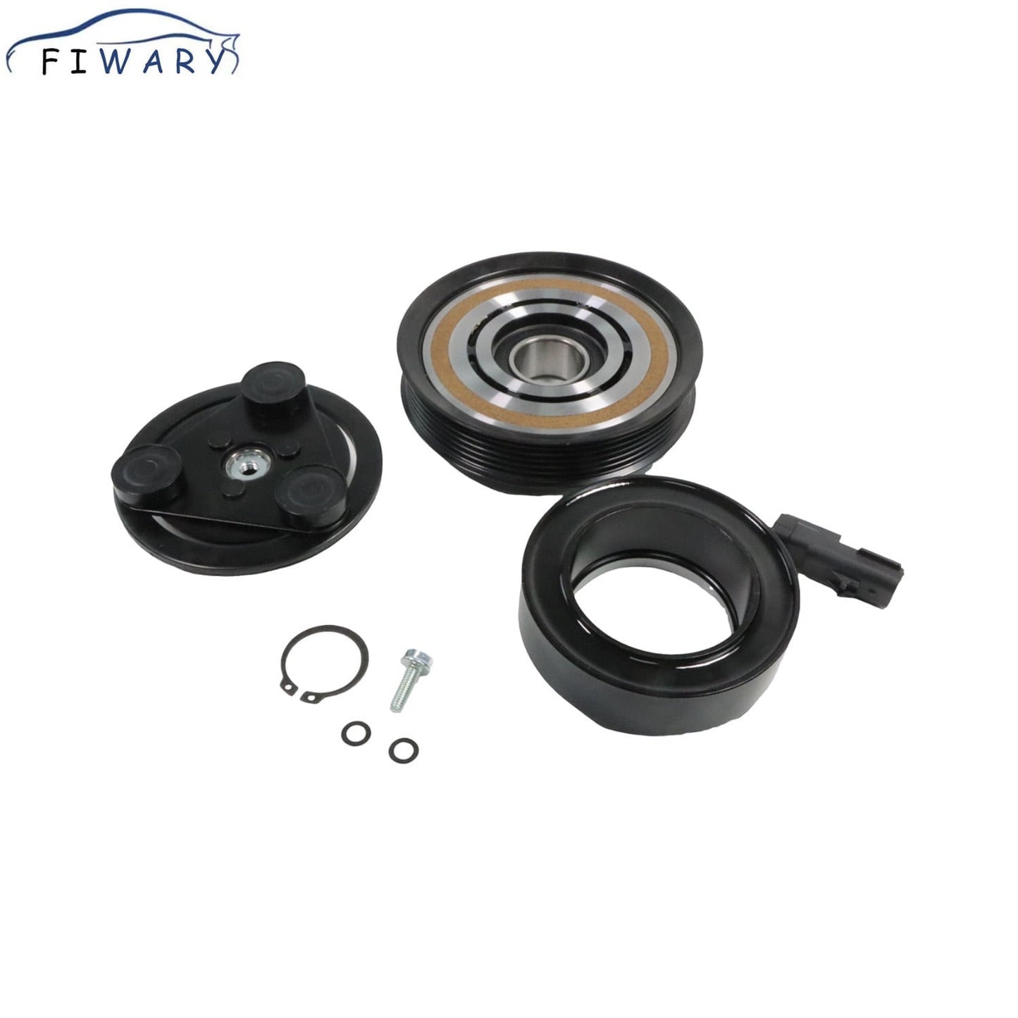 FIWARY Air Conditioner AC Compressor Clutch Fit for Jeep Liberty 2006-2008 Fit For Dodge Nitro 2007 2008 A/C Pulley Coil 55111400AA