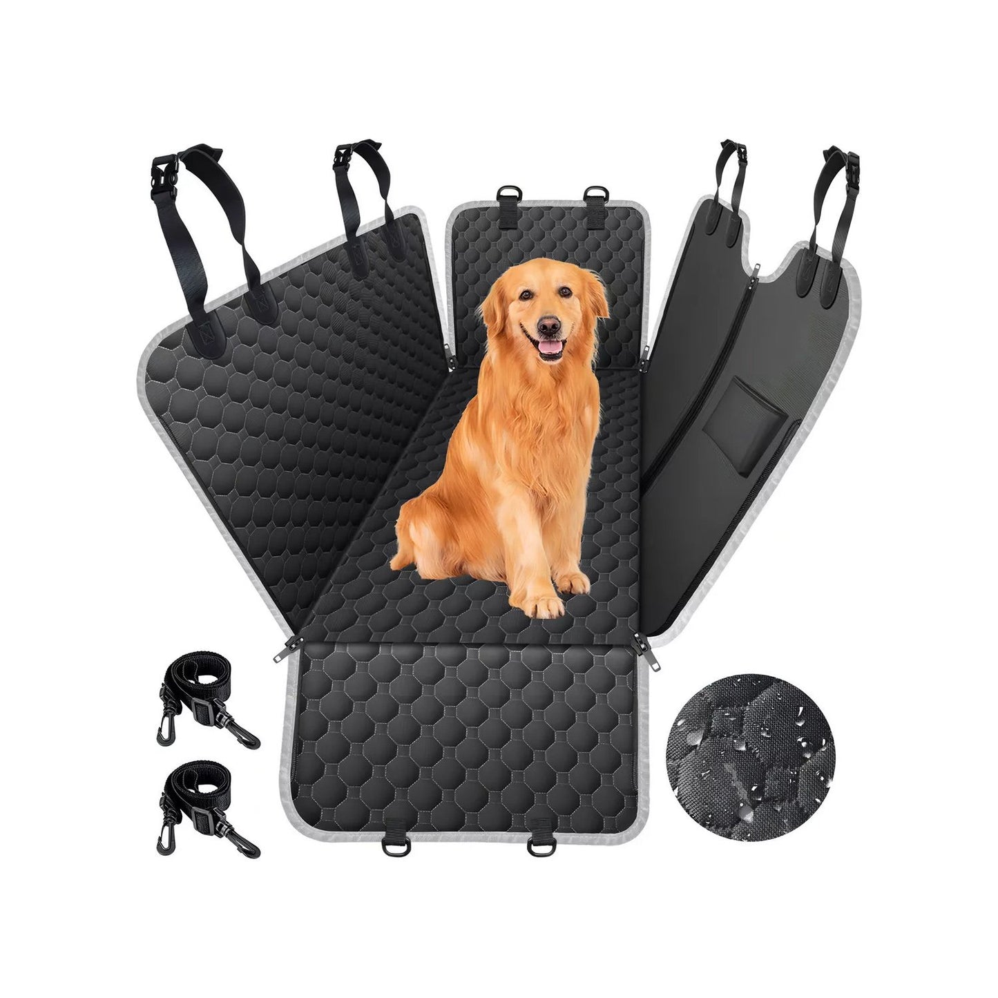 LOUVEROLA 1Pc Car Pet Mat For Car Truck 600D Oxford Cloth, Dog Seat Cover, Waterproof Car Accessories, 58 x 54 Inches