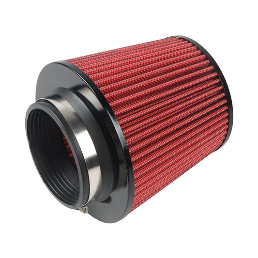 LOUVEROLA Universal Air Intake Cone Filter 3.5 Inch/89 mm High Quality Dry Air Filter Car Truck Replace Parts, Red