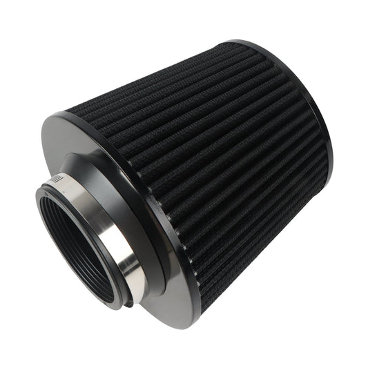 LOUVEROLA Universal Air Intake Cone Filter 3 Inch/76 mm High Quality Dry Air Filter Car Truck Replace Parts, Carbon Fiber Pattern, Black