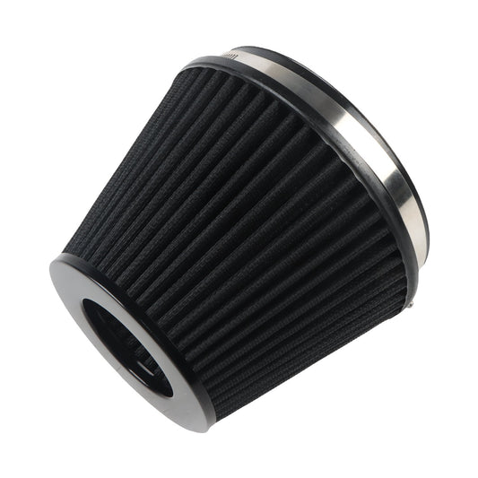 LOUVEROLA Universal Air Intake Cone Filter 6 Inch/152 mm High Quality Dry Air Filter Car Truck Replace Parts, High Flow Inlet Air Intake Cone Filter, Black