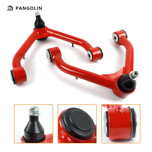 PANGOLIN 2Pcs 2-4" Lift Front Upper Control Arms Fits for 1999-2011 Chevrolet Suburban Tahoe Avalanche Express, GMC Yukon Sierra Control Arms Adjustable Suspension Control Arms with Ball Joint