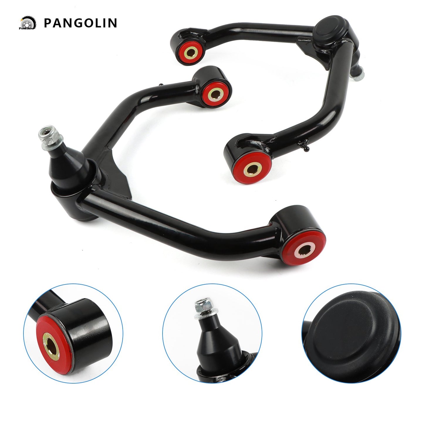 PANGOLIN 2Pcs 2-4" Lift Front Upper Control Arms Fits for 2006-2022 Dodge RAM 1500 4WD Control Arms Adjustable Suspension Control Arms with Ball Joint