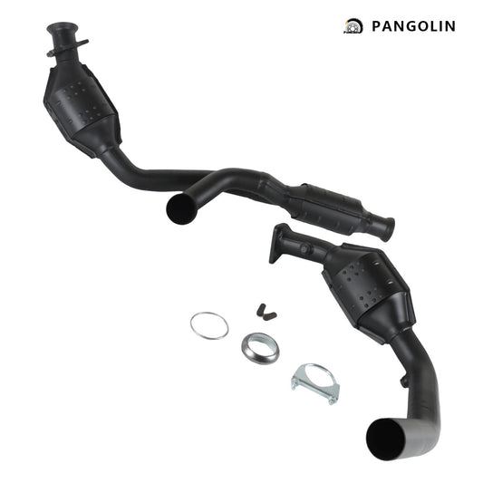 PANGOLIN 2Pcs Catalytic Converter Kit 50490 Fits for 2009-2014 Chevrolet Chevy Silverado 1500 Tahoe Suburban 1500 GMC Sierra 1500 4.0L 5.3L 6.3L EPA High Flow Catalytic Convertor Replace Part